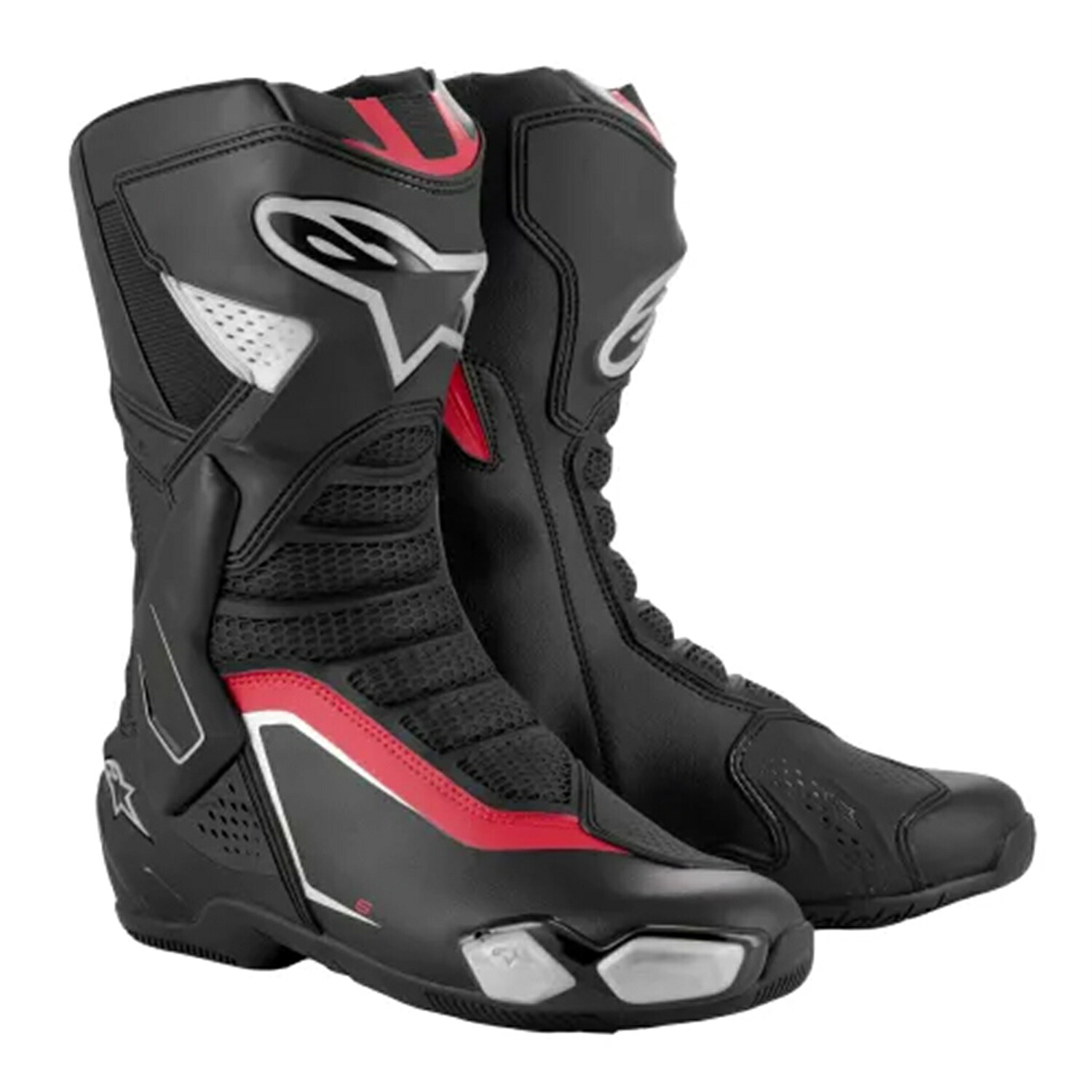 アルパインスターズ 【8059347396293】 SMX-6 v3 BOOT:BLACK SILVER RED 41 41/26.0cm|GLOBAL MOTO