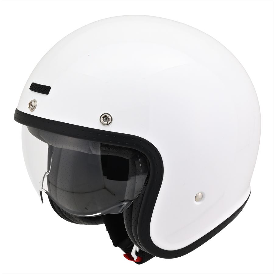 DAYTONA(デイトナ) 【4909449655283】 61100 DN-007PJ ジェットヘルメット ホワイト Lサイズ(59-60cm) SG規格 高強度ABS 軽量 スモールジェット シールド / スピーカーホール 装備 DN-007PJ 61100