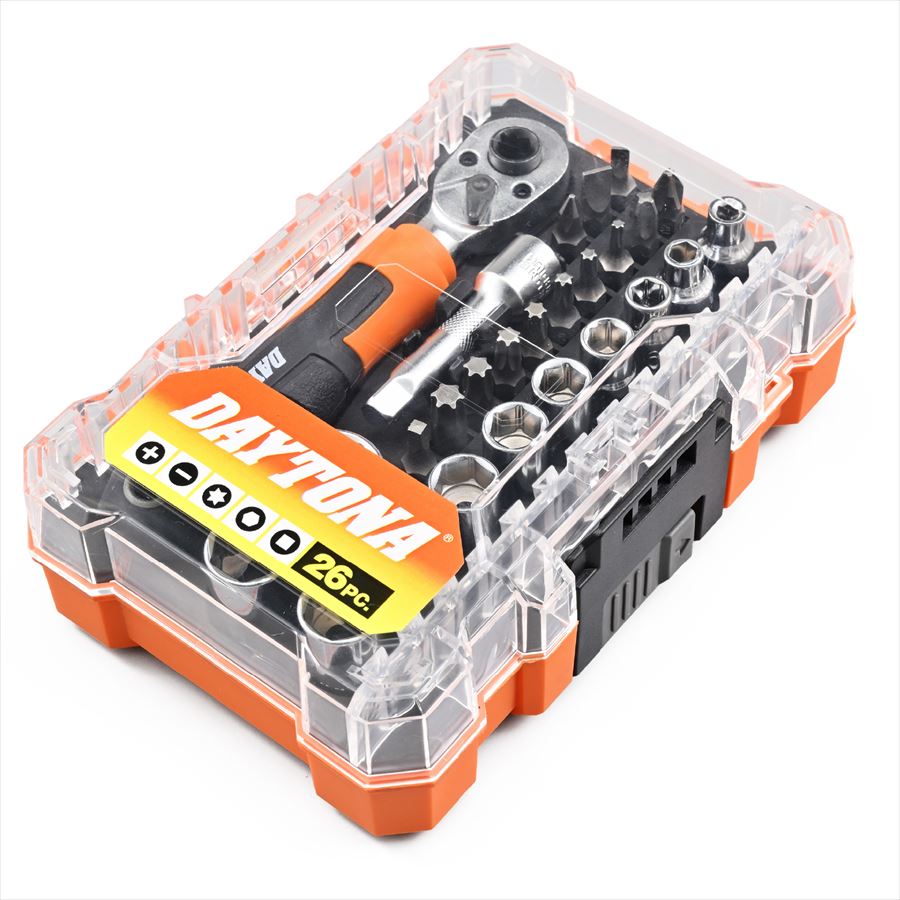 楽天市場】DAYTONA ミニツールセット 26ピース (ラチェットハンドル付
