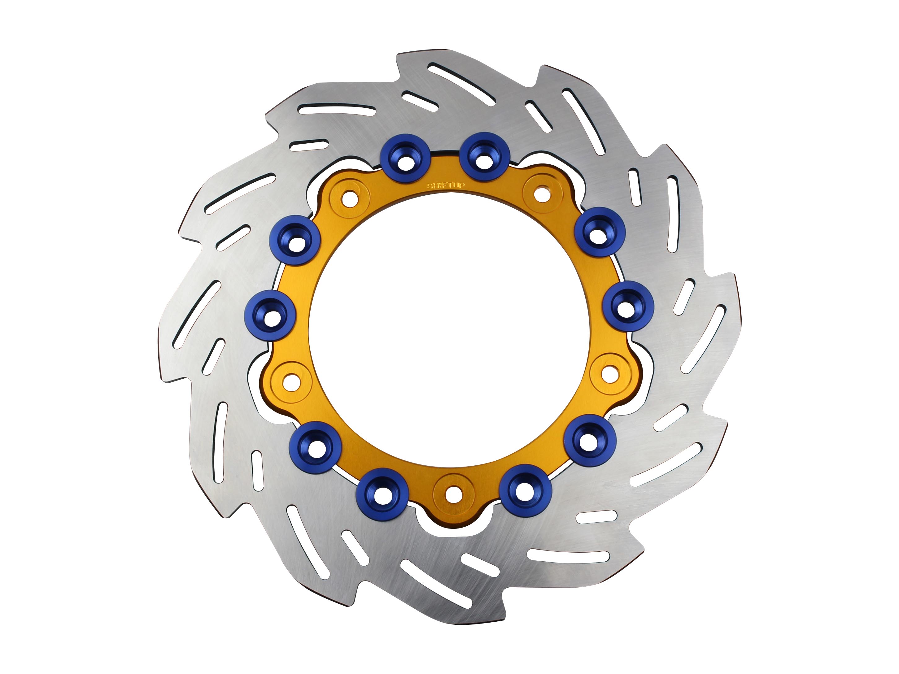 SHIFTUP(シフトアップ) 【4580425074177】 フロントウェーブディスクローター220mm (純正サイズ） インナー:GOLD/ピン:BLUE