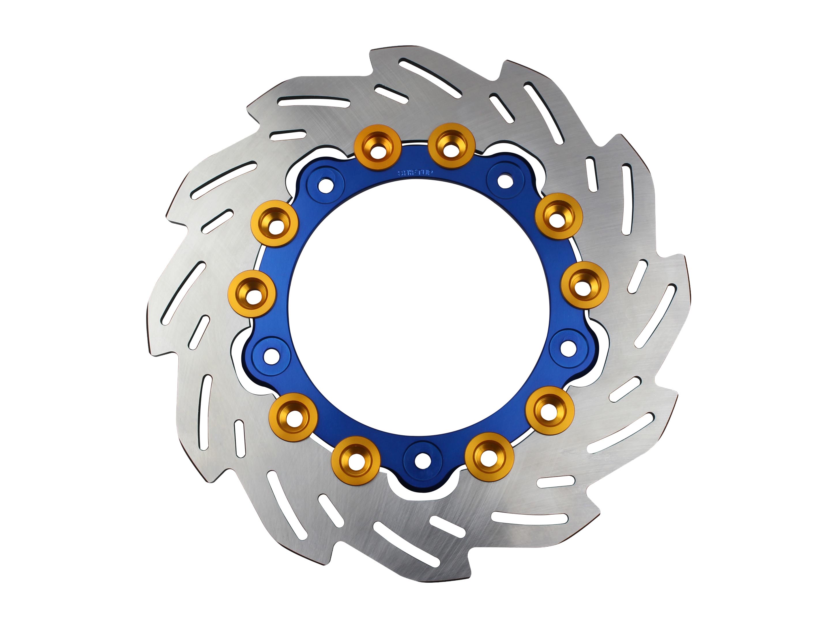SHIFTUP(シフトアップ) 【4580425075501】 フロントウェーブディスクローター220mm (純正サイズ） インナー:BLUE/ピン:GOLD｜GLOBAL MOTO 17,404円