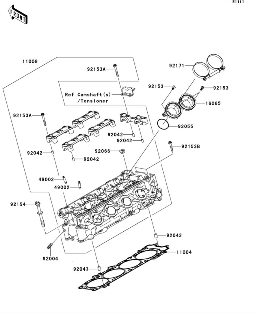 Kawasaki カワサキ 純正部品 11004-0726 ガスケット(ヘツド)