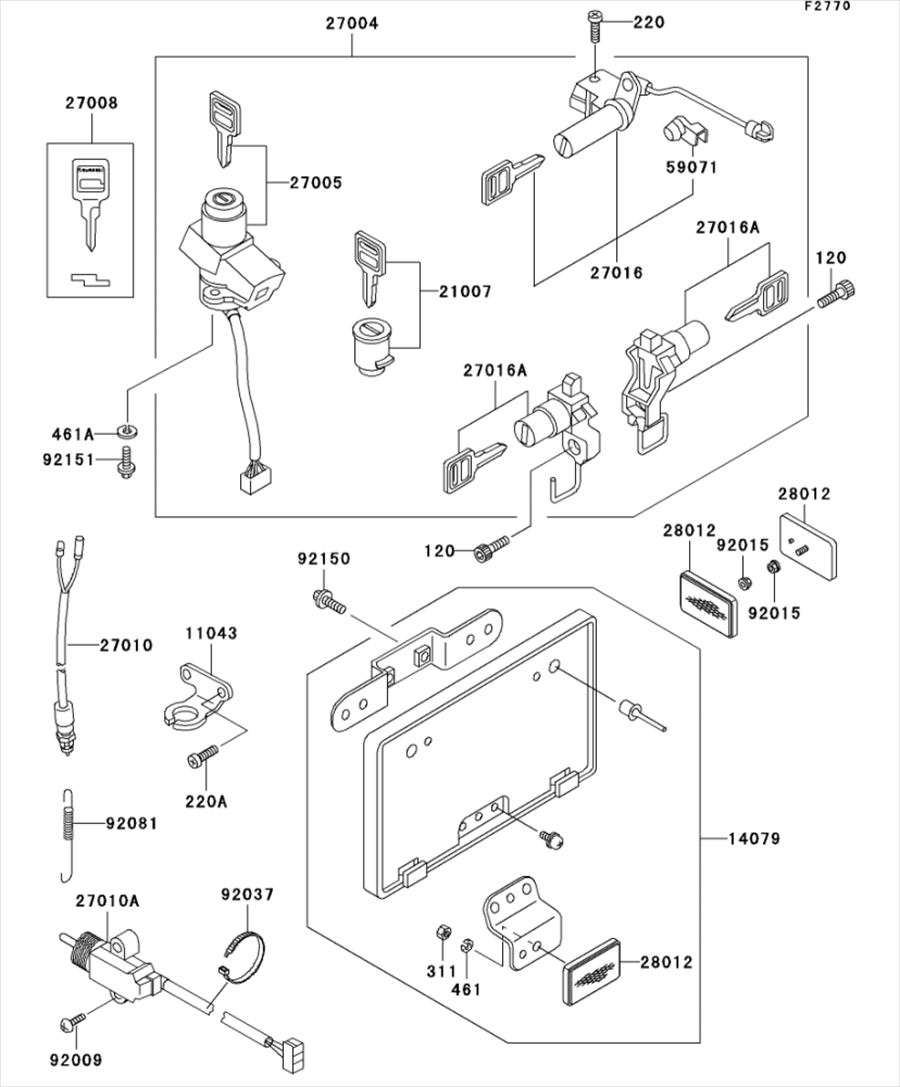 Kawasaki カワサキ 純正部品 27004-5422 スイッチアッシ 28,232円