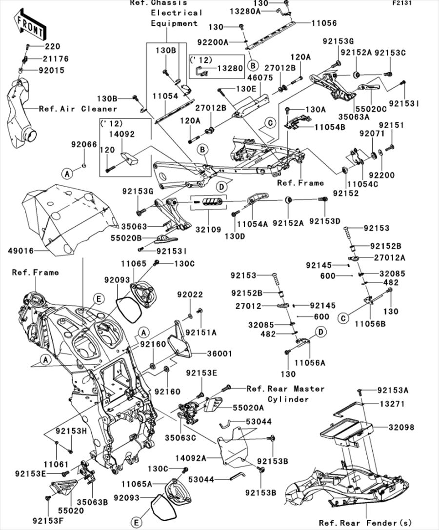 Kawasaki カワサキ 純正部品 46075-0577 GRIP、TAIL