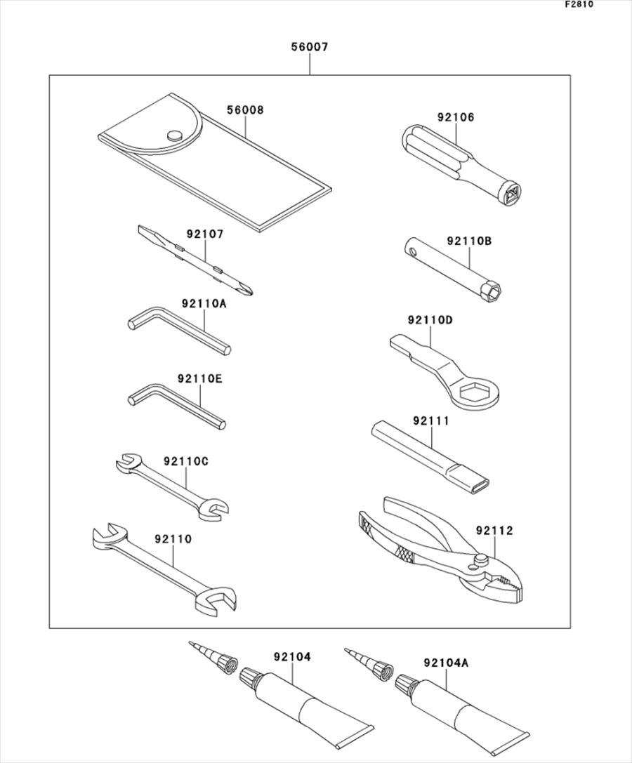 Kawasaki カワサキ 純正部品 56007-0117 ツールキット