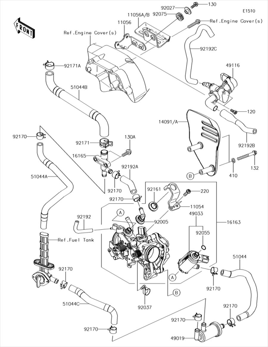 Kawasaki カワサキ 純正部品 14092-0948 カバー、オイル フィルタ