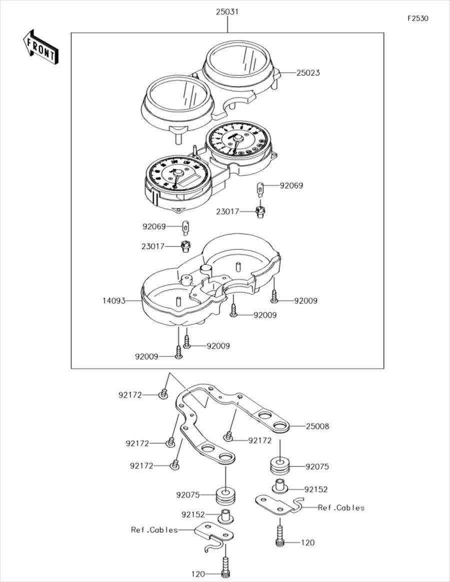 Kawasaki カワサキ 純正部品 14093-0112 カバー、メータ ケース、LWR 8,938円