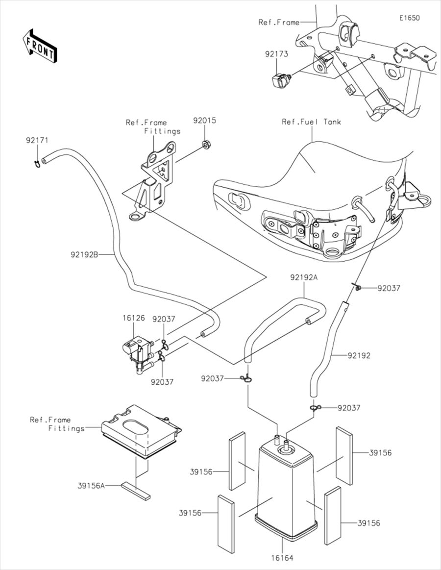 Kawasaki カワサキ 純正部品 16164-0012 キヤニスタ
