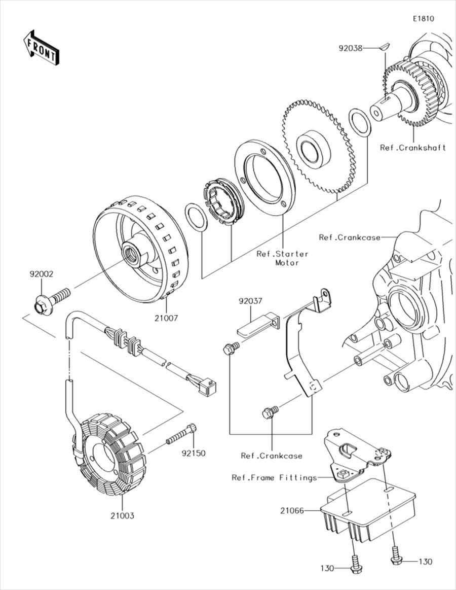 Kawasaki カワサキ 純正部品 21066-0720 レギュレータ(ボルテージ)