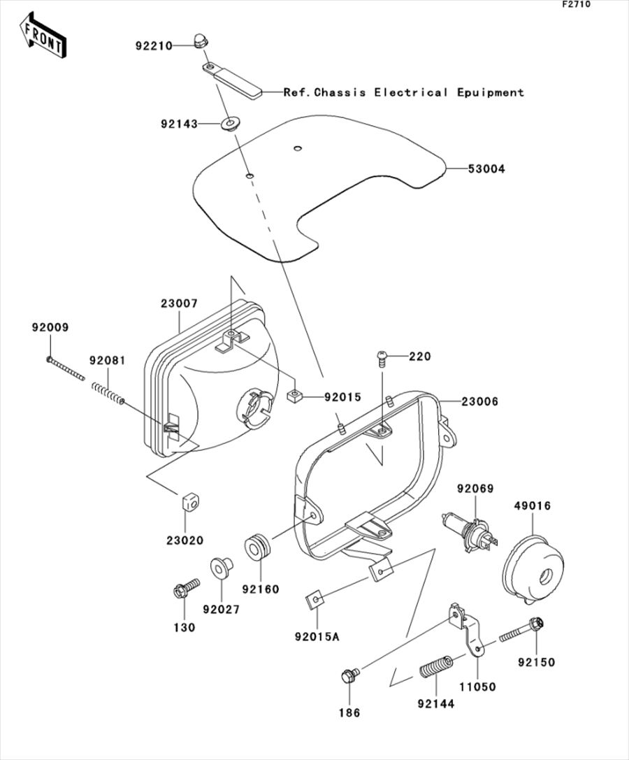 Kawasaki カワサキ 純正部品 23006-1068 リム(ランプ)