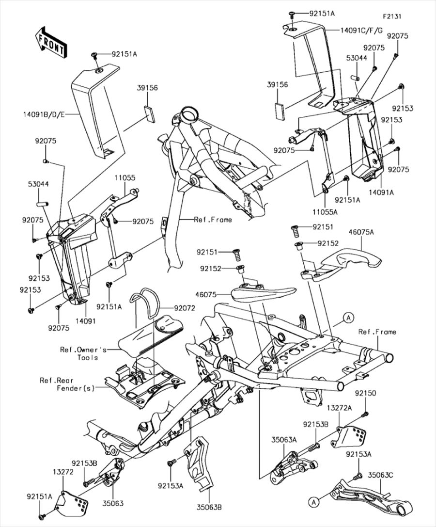 Kawasaki カワサキ 純正部品 35063-0618 ステー、RR、LH 12,310円