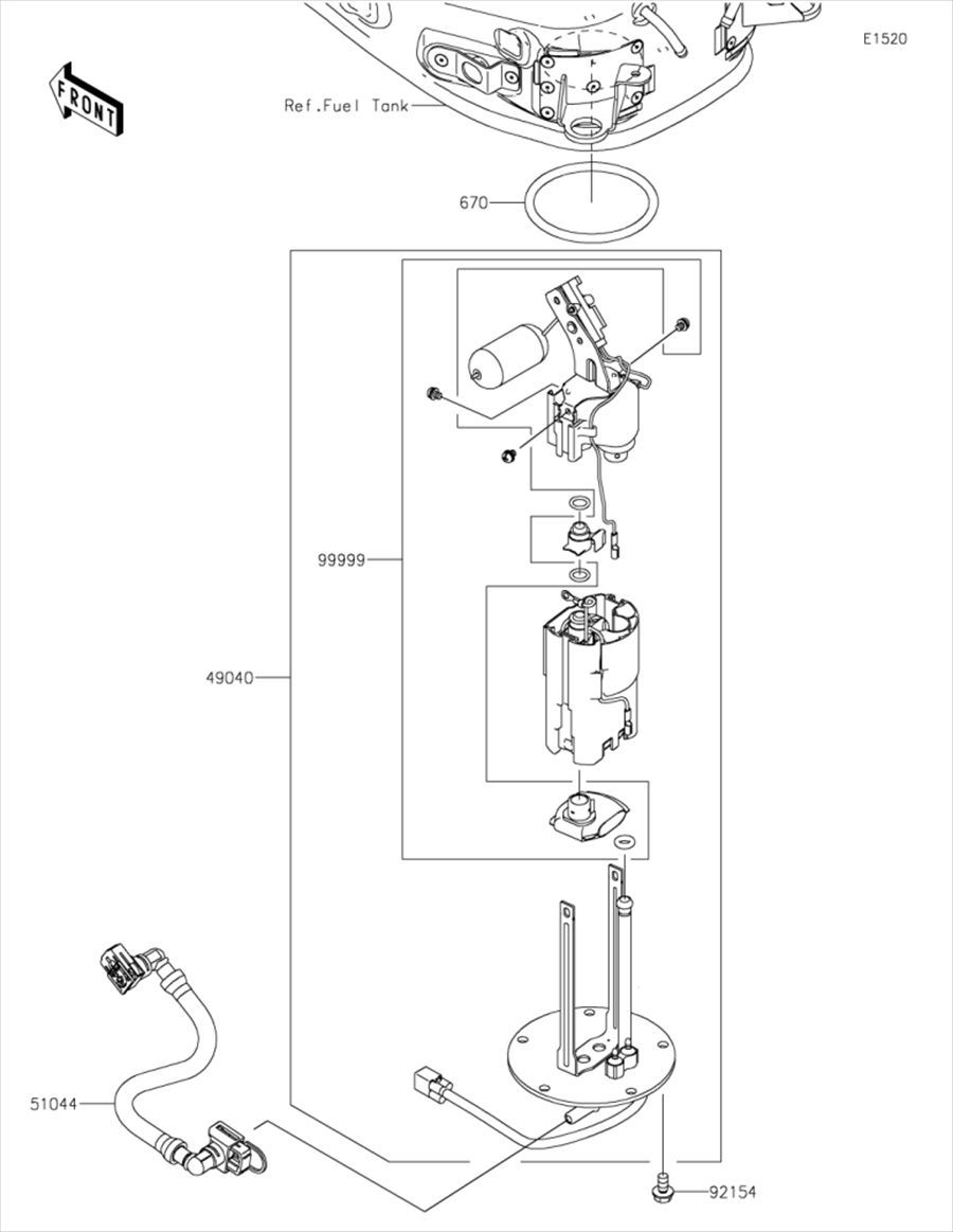 Kawasaki カワサキ 純正部品 49040-0762 ポンプ(フューエル)
