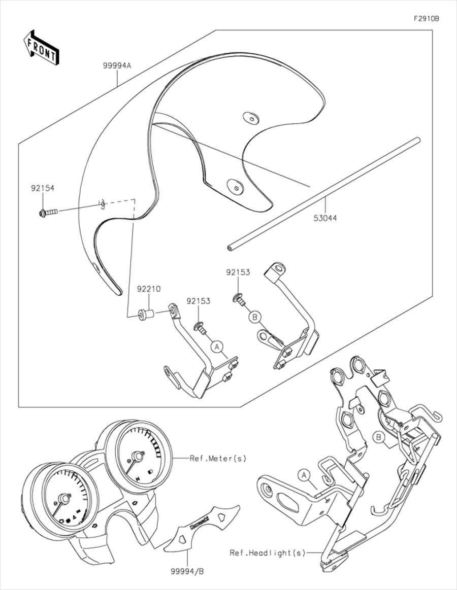 Kawasaki カワサキ 純正部品 99994-1021 キット(アクセサリー)、メータカバー