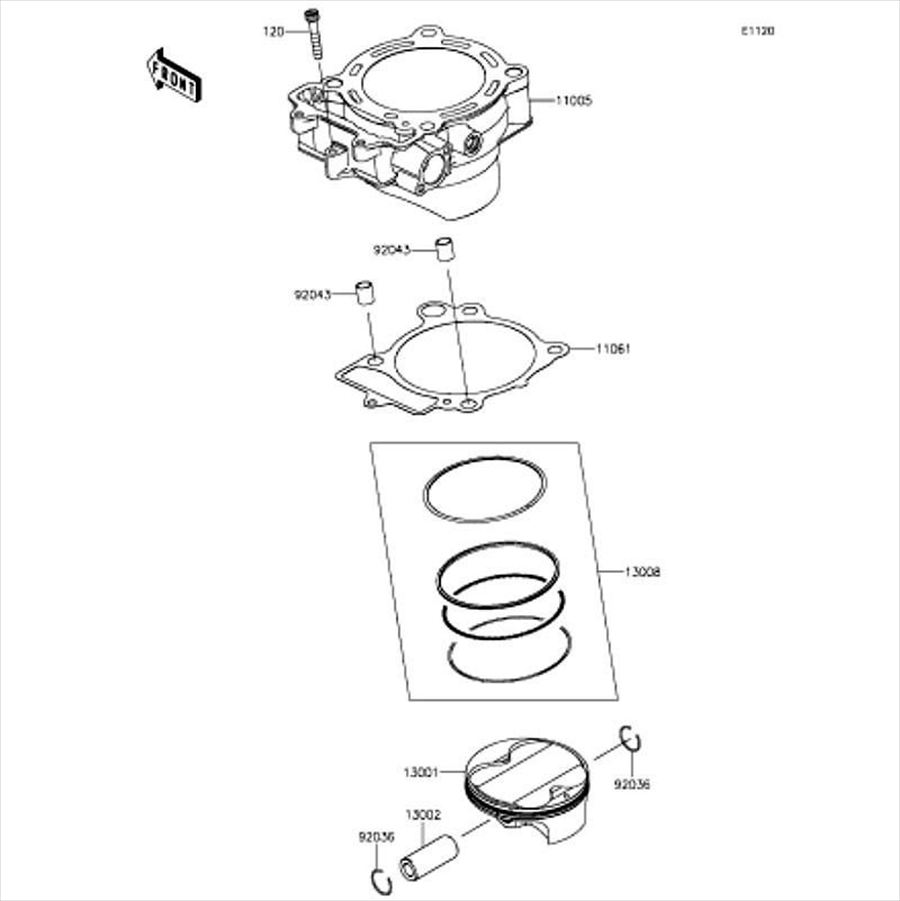 Kawasaki カワサキ 純正部品 11005-0660 スプリング(エンジンバルブ)