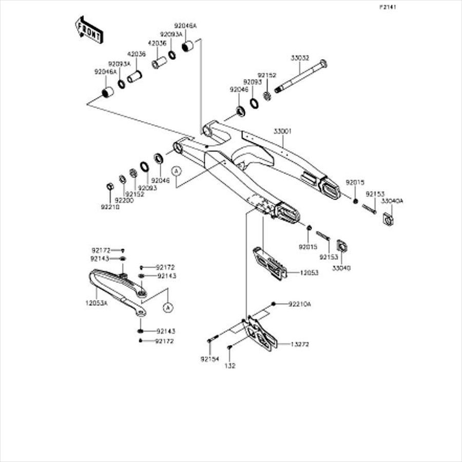 Kawasaki カワサキ 純正部品 12053-0223 シート(フォークスプリング)