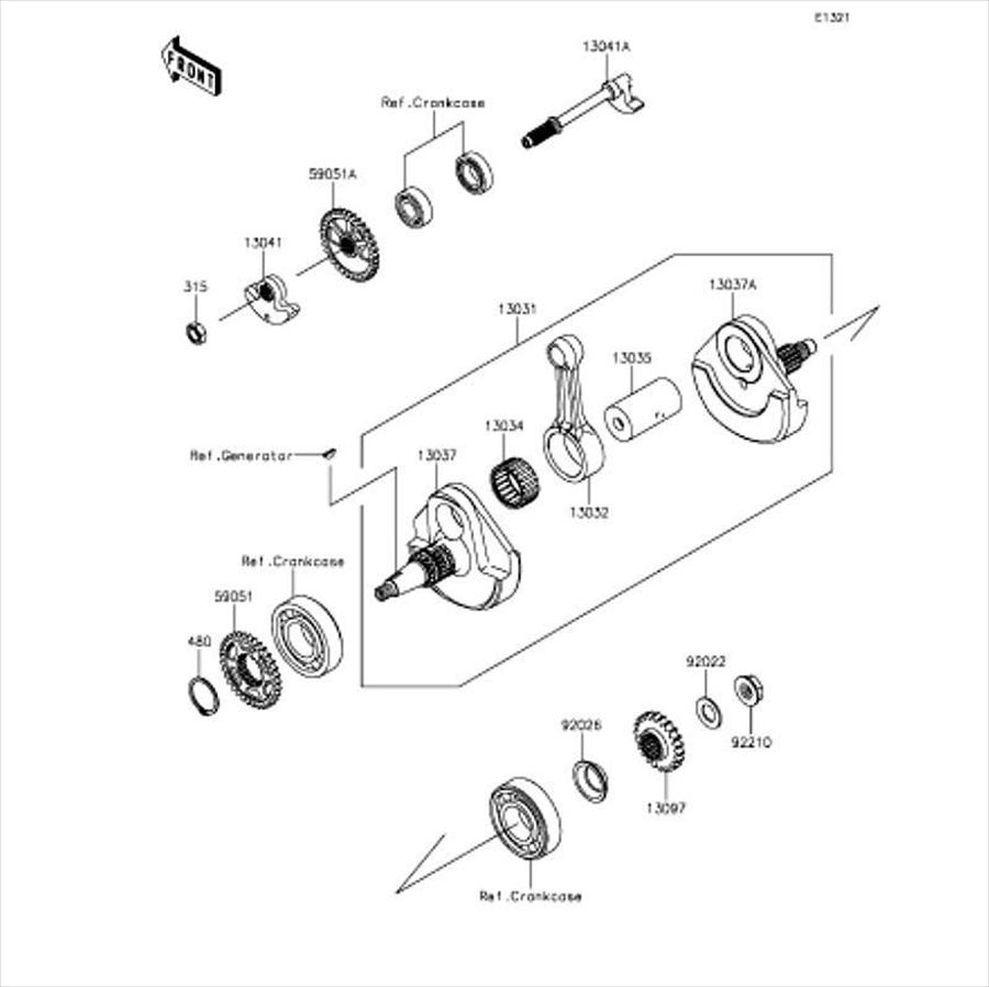 Kawasaki カワサキ 純正部品 13037-0874 プラグ