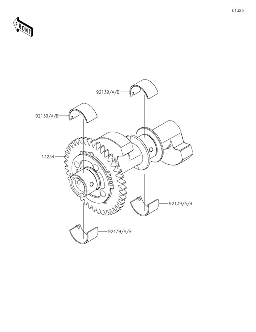 Kawasaki カワサキ 純正部品 13234-0600 シャフトコンプ、バランサ
