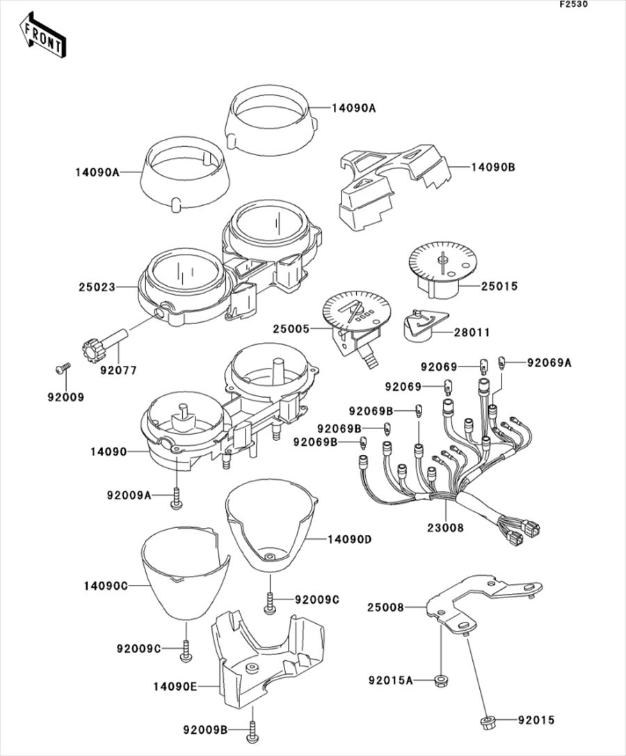 Kawasaki カワサキ 純正部品 14090-1185 カバー、パイロット ボックス、UPP