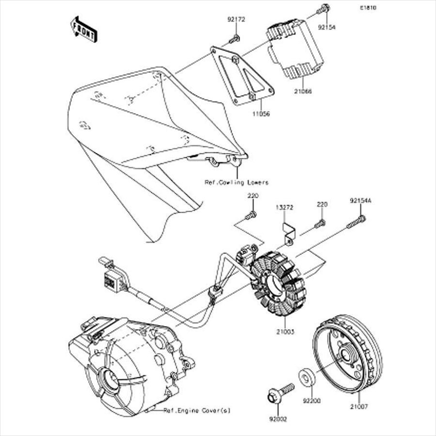 Kawasaki カワサキ 純正部品 21066-0722 レギュレータ(ボルテージ)