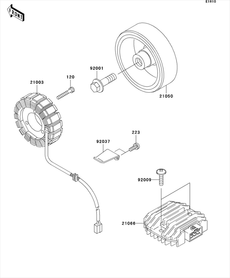 Kawasaki カワサキ 純正部品 21066-1089 レギュレータ(ボルテージ)