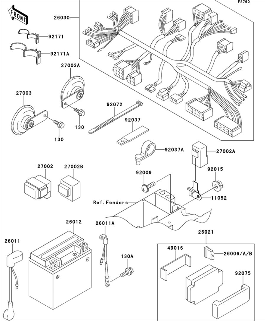 Kawasaki カワサキ 純正部品 26030-1903 ハーネス、メイン