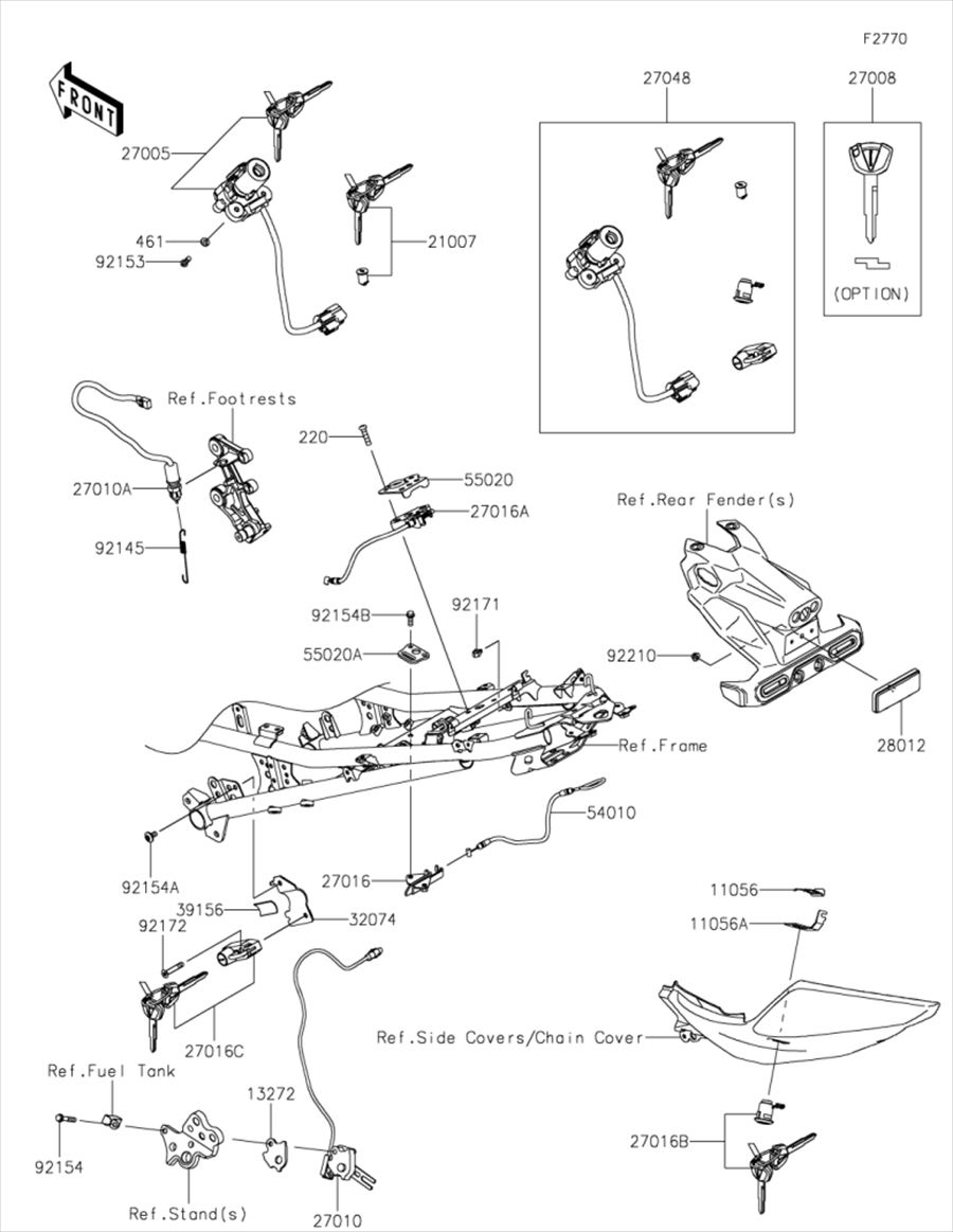 Kawasaki カワサキ 純正部品 27010-0845 スイッチ、サイドスタンド