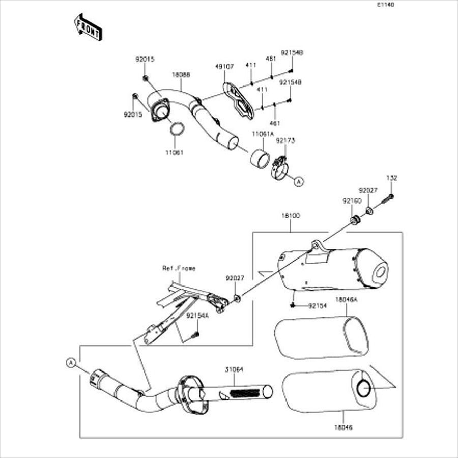 Kawasaki カワサキ 純正部品 31064-0672 プレート(クラッチ)