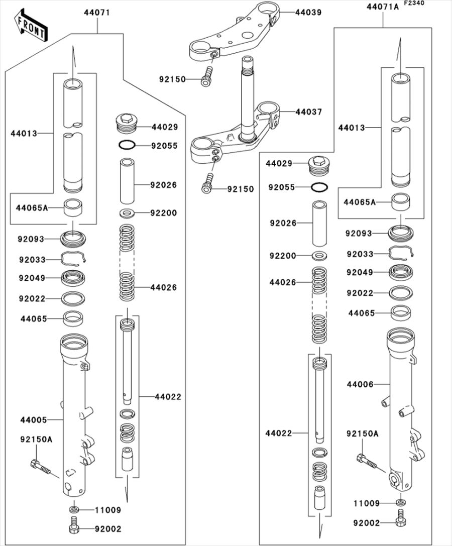 Kawasaki カワサキ 純正部品 44071-0278 ダンパアッシ、フォーク、LH 51,151円