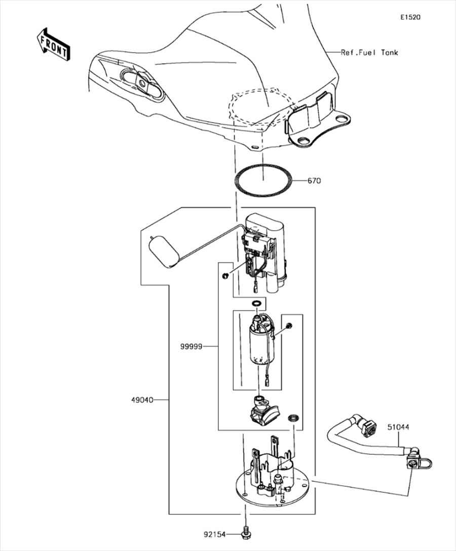 Kawasaki カワサキ 純正部品 49040-0713 ポンプ(フューエル)