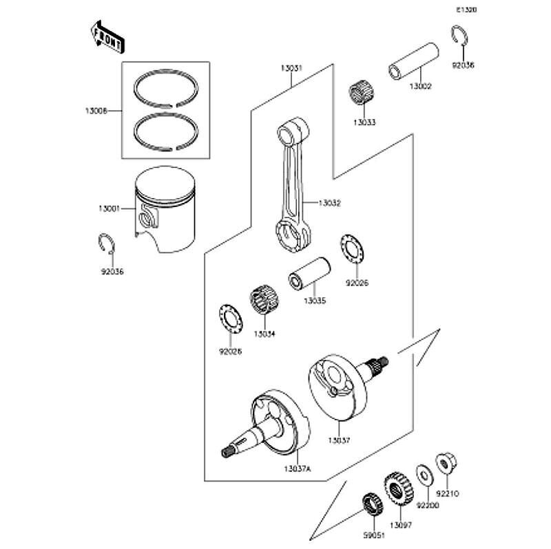 Kawasaki カワサキ 純正部品 13008-1199 リングセット(ピストン)
