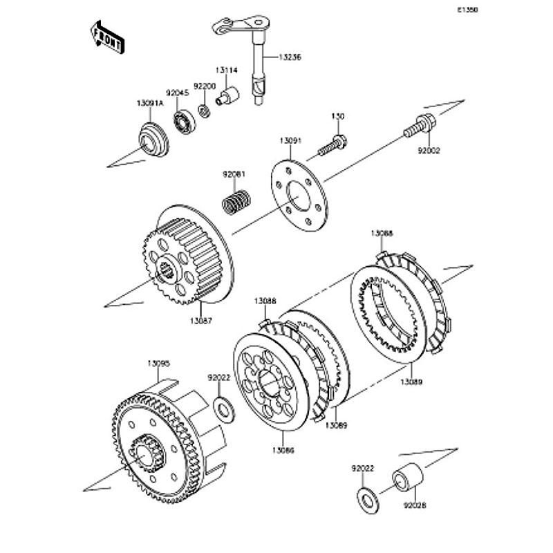 Kawasaki カワサキ 純正部品 13095-1042 ハウジングコンプ(クラッチ)
