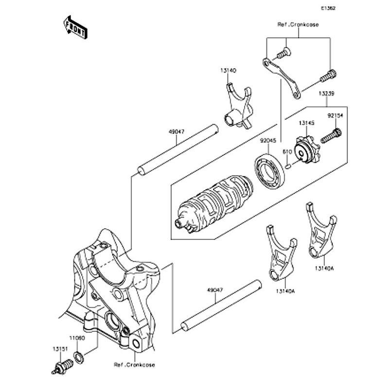 Kawasaki カワサキ 純正部品 13140-0624 フォーク(シフト)