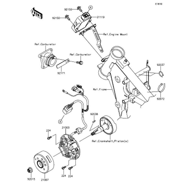 Kawasaki カワサキ 純正部品 21003-0031 ステータ
