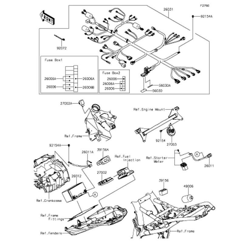 Kawasaki カワサキ 純正部品 26011-0764 ワイヤ(リード)、バッテリ(+) 4,988円