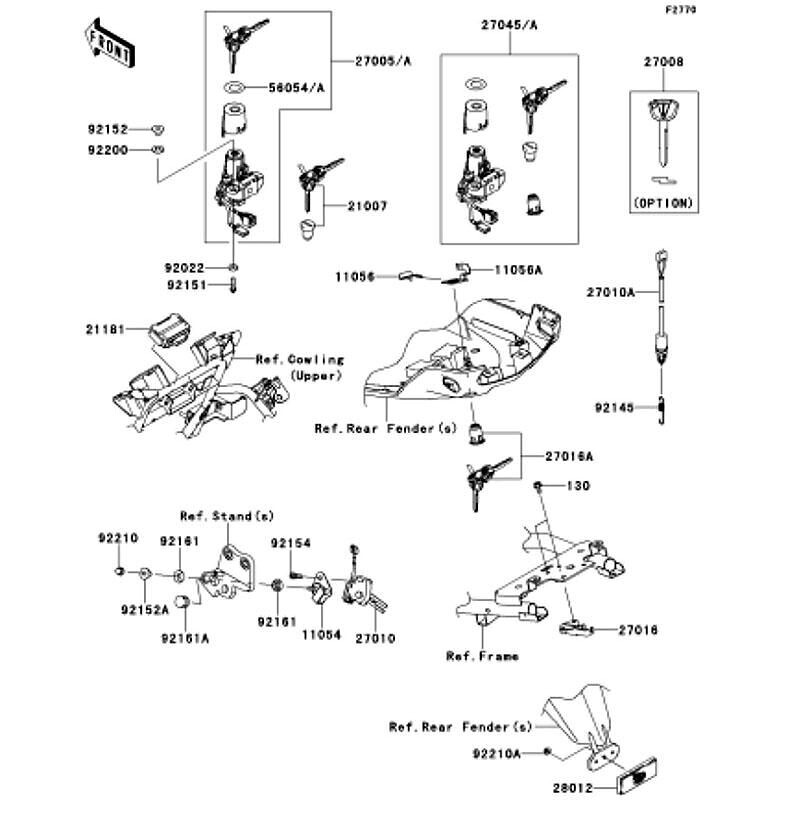 Kawasaki カワサキ 純正部品 27005-0563 スイッチアッシ(イグニション)