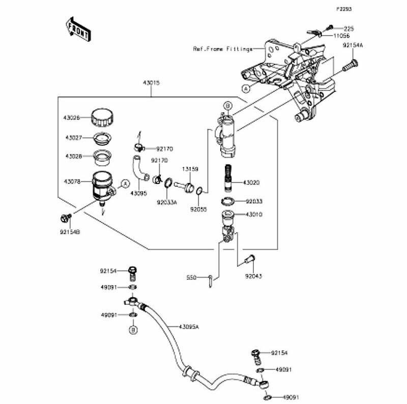 Kawasaki カワサキ 純正部品 43015-0574 シリンダアッシ(マスタ)、RR