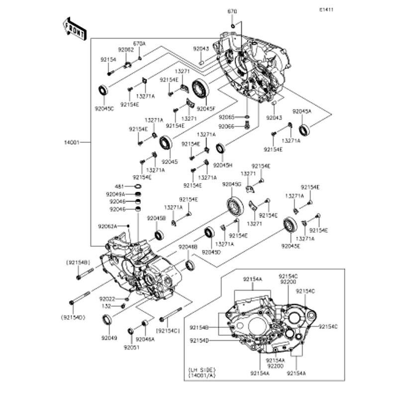 Kawasaki カワサキ 純正部品 92045-0074 ベアリング(ボール)、B32ー32ーAーZEC4