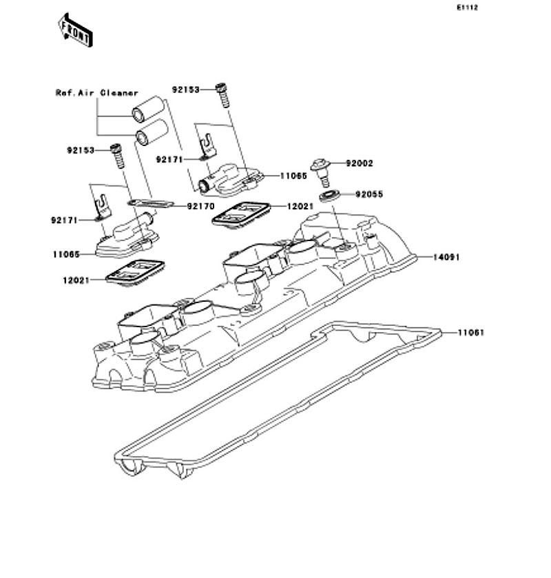 Kawasaki カワサキ 純正部品 11061-0156 ガスケット、ヘッド カバー