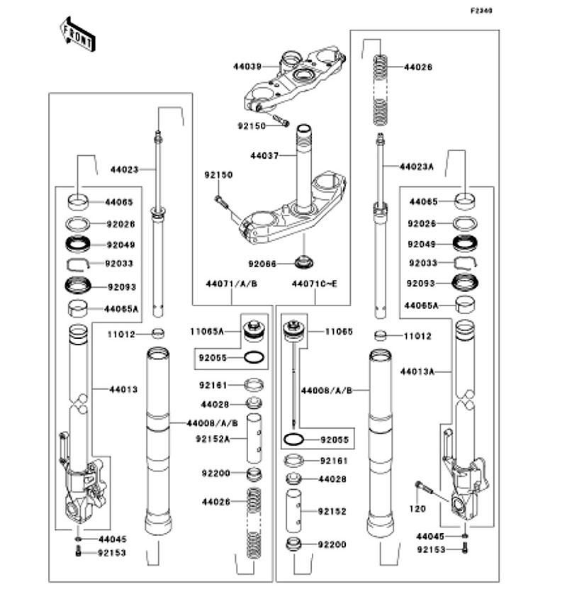 Kawasaki カワサキ 純正部品 11065-0196 キャップ、フォーク ボルト コンプ、RH