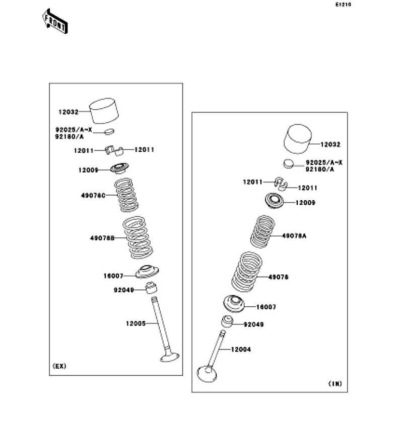 Kawasaki カワサキ 純正部品 12005-1319 バルブ(エキゾースト)