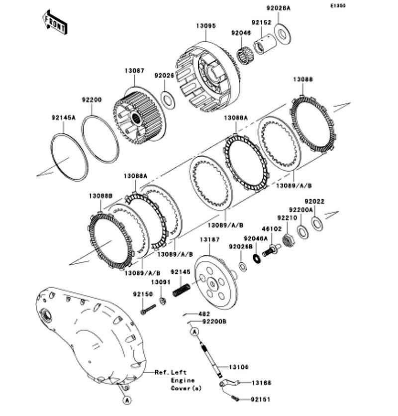 Kawasaki カワサキ 純正部品 13095-0001 ハウジングコンプ(クラッチ) 59,826円