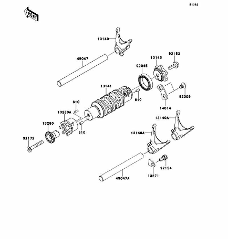 Kawasaki カワサキ 純正部品 13140-0026 フォーク(シフト)、アウトプット