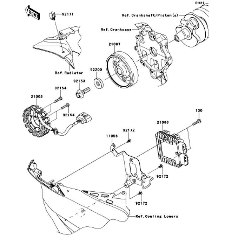 Kawasaki カワサキ 純正部品 21007-0123 ロータ
