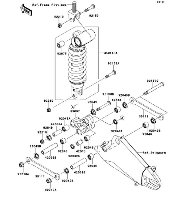 Kawasaki カワサキ 純正部品 39111-0316 ロッド(タイ)、サスペンシヨン