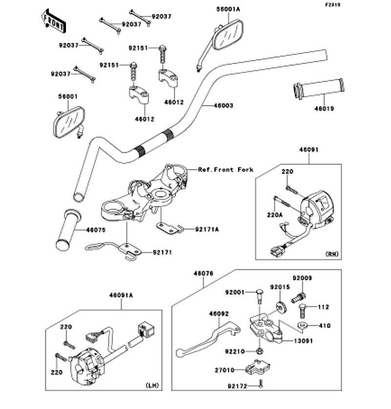 Kawasaki カワサキ 純正部品 46003-0089 ハンドル