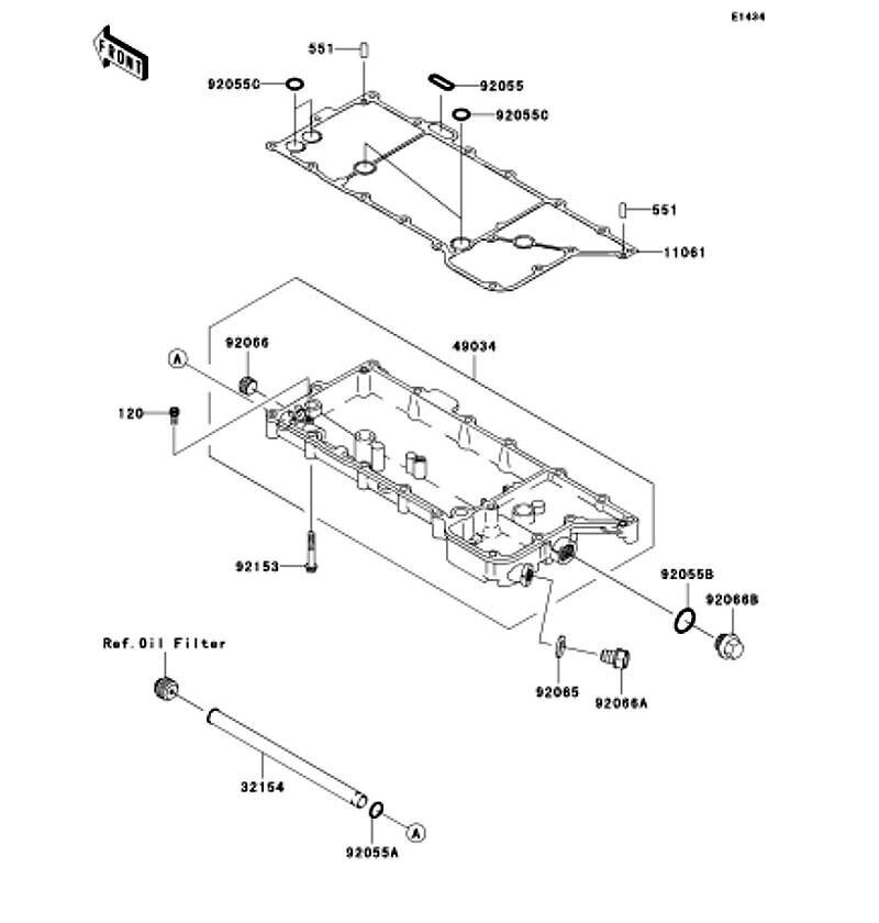 Kawasaki カワサキ 純正部品 49034-0012 パン(オイル)