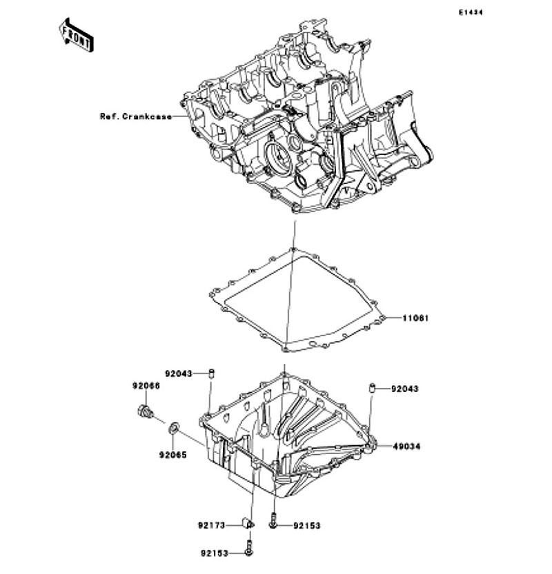 Kawasaki カワサキ 純正部品 49034-0031 パン(オイル)