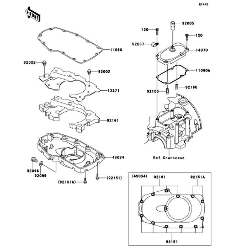 Kawasaki カワサキ 純正部品 49034-1129 パン(オイル)