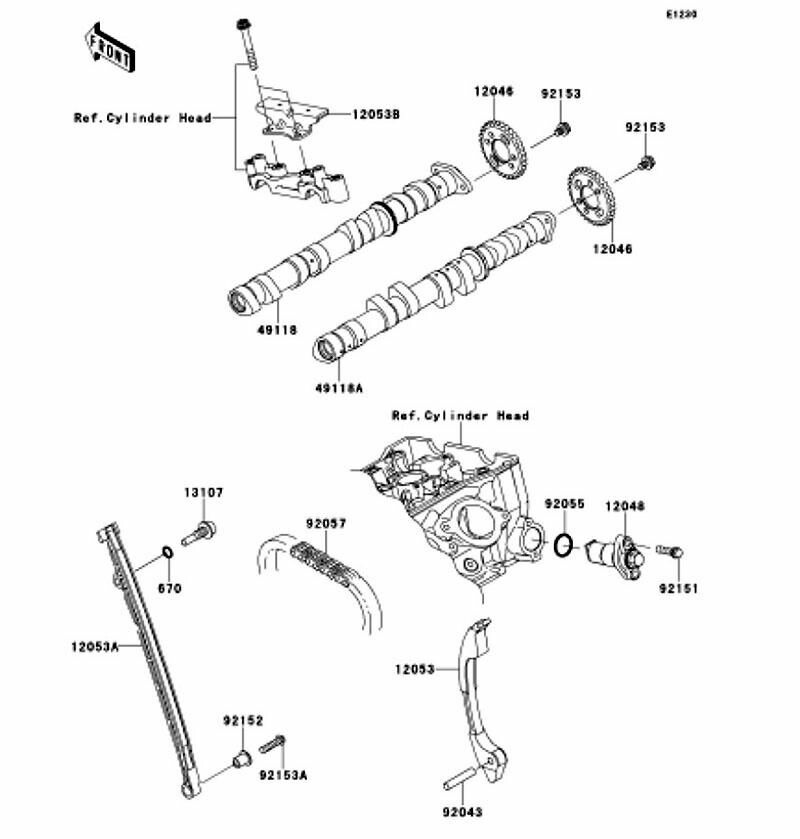 Kawasaki カワサキ 純正部品 49118-0779 カムシャフトコンプ、インテイク