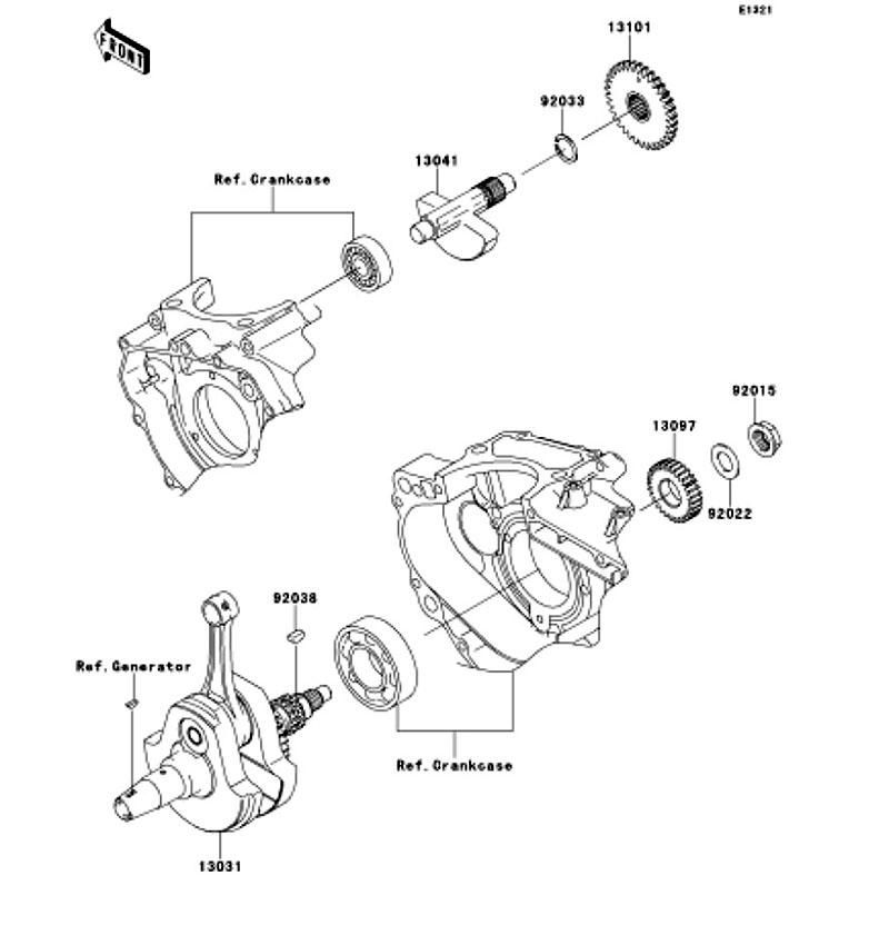 Kawasaki カワサキ 純正部品 13041-0001 バランサ